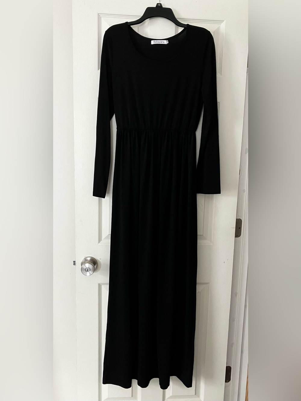Kabayare Black Long Sleeve Maxi Dress, Size M